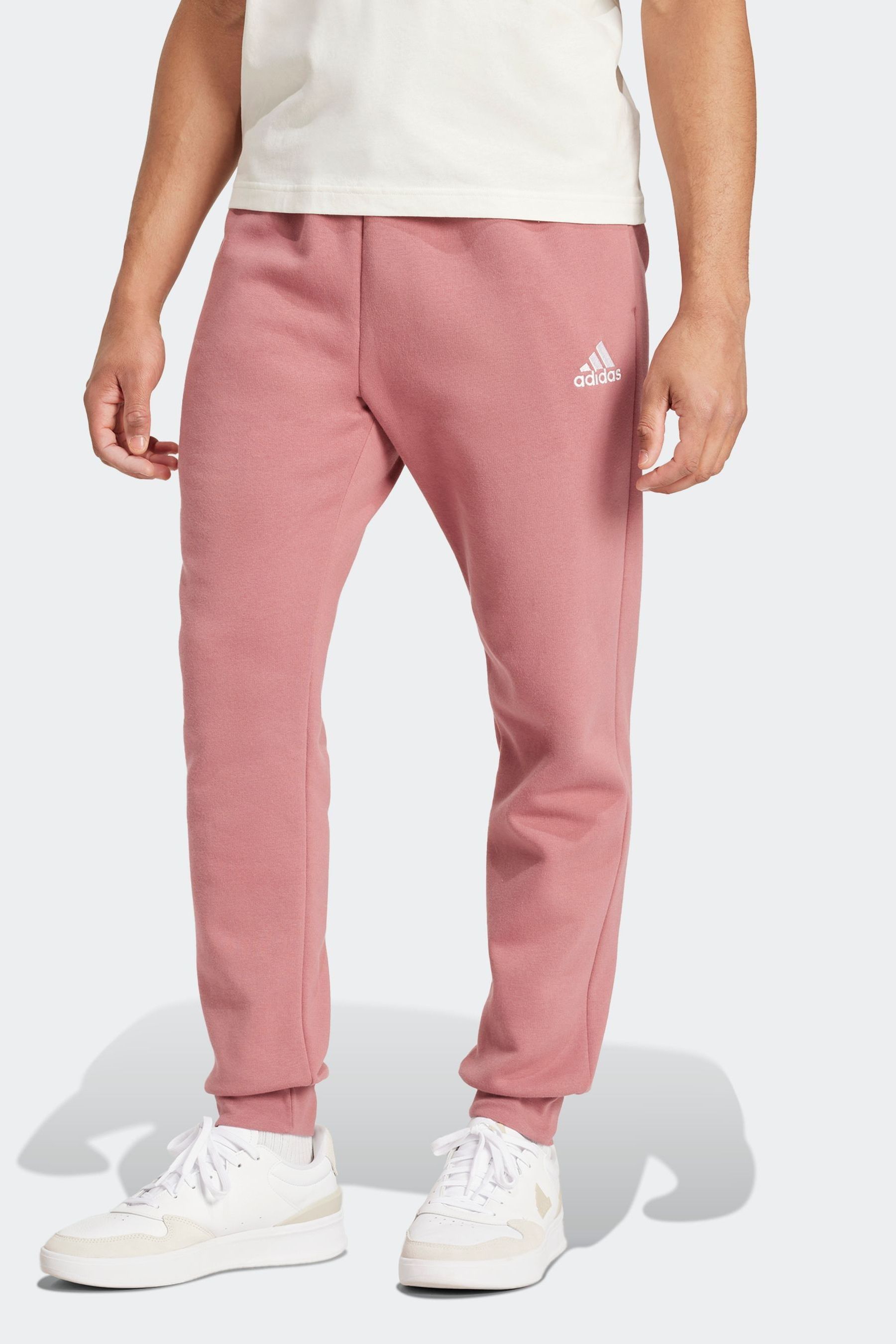 Buy adidas Pink Regular Essentials Fleece Tapered Joggers from the Next UK online shop