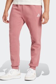 adidas Red Regular Essentials Fleece Tapered Joggers - Image 4 of 7