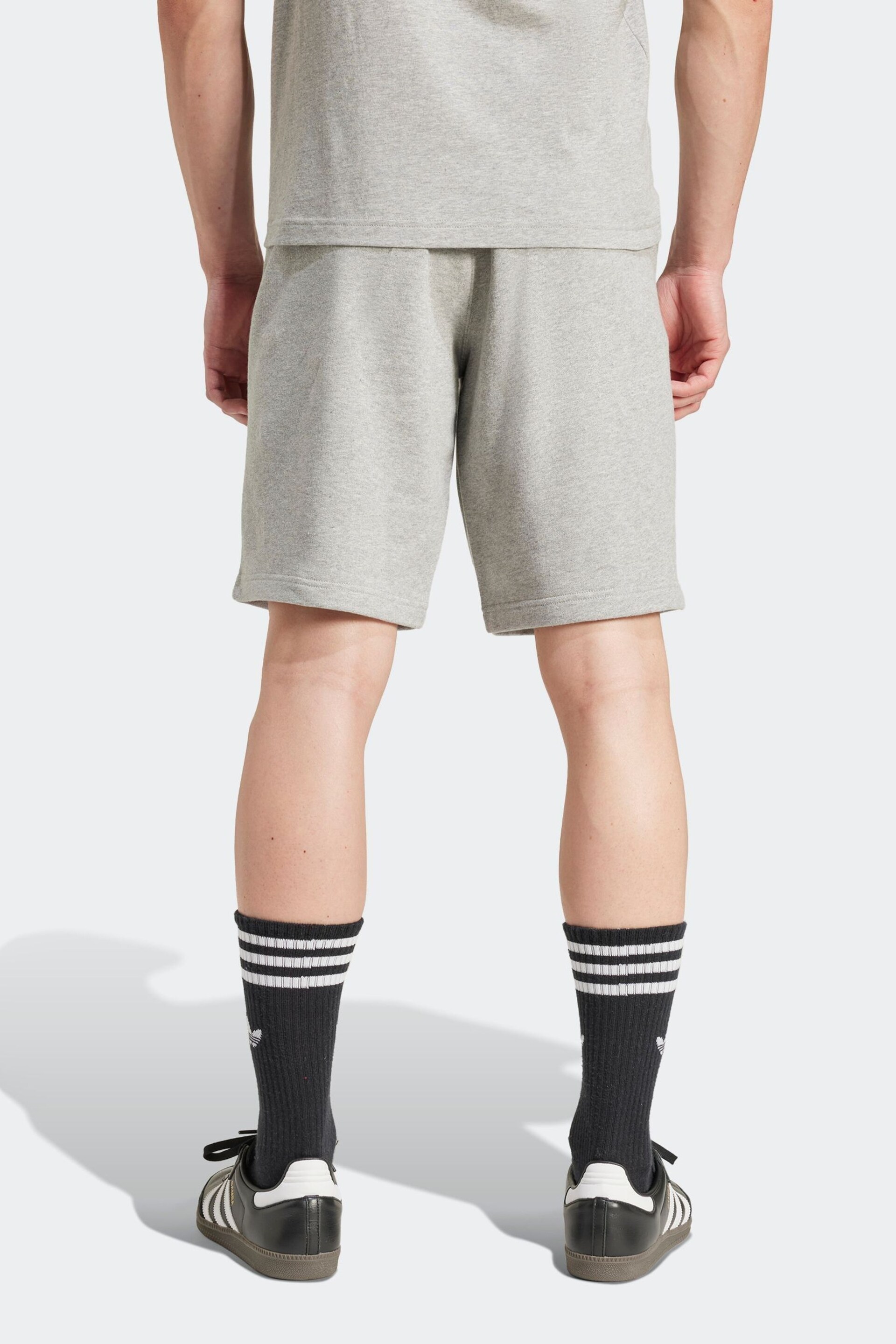 adidas Grey Essentials Trefoil Shorts - Image 3 of 9