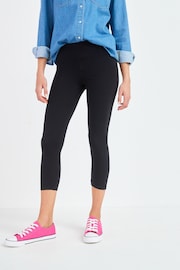 Black Cropped Leggings - Image 1 of 4