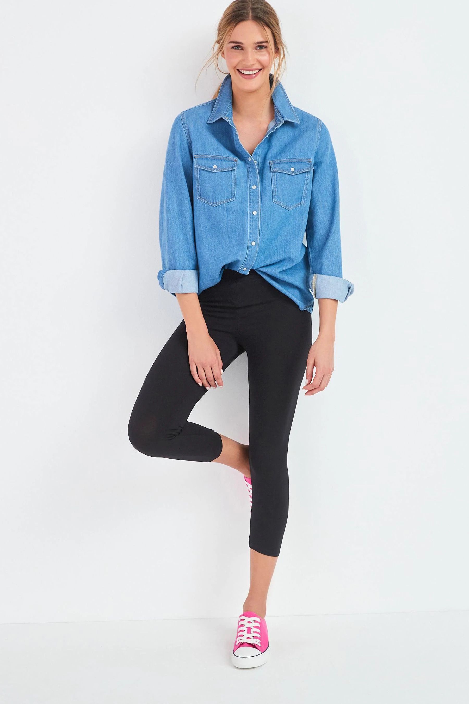 Buy Black Cropped Leggings from Next Canada