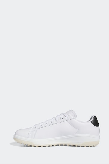 adidas Golf White/Black Go-To Spikeless 2.0 Low Golf Shoes