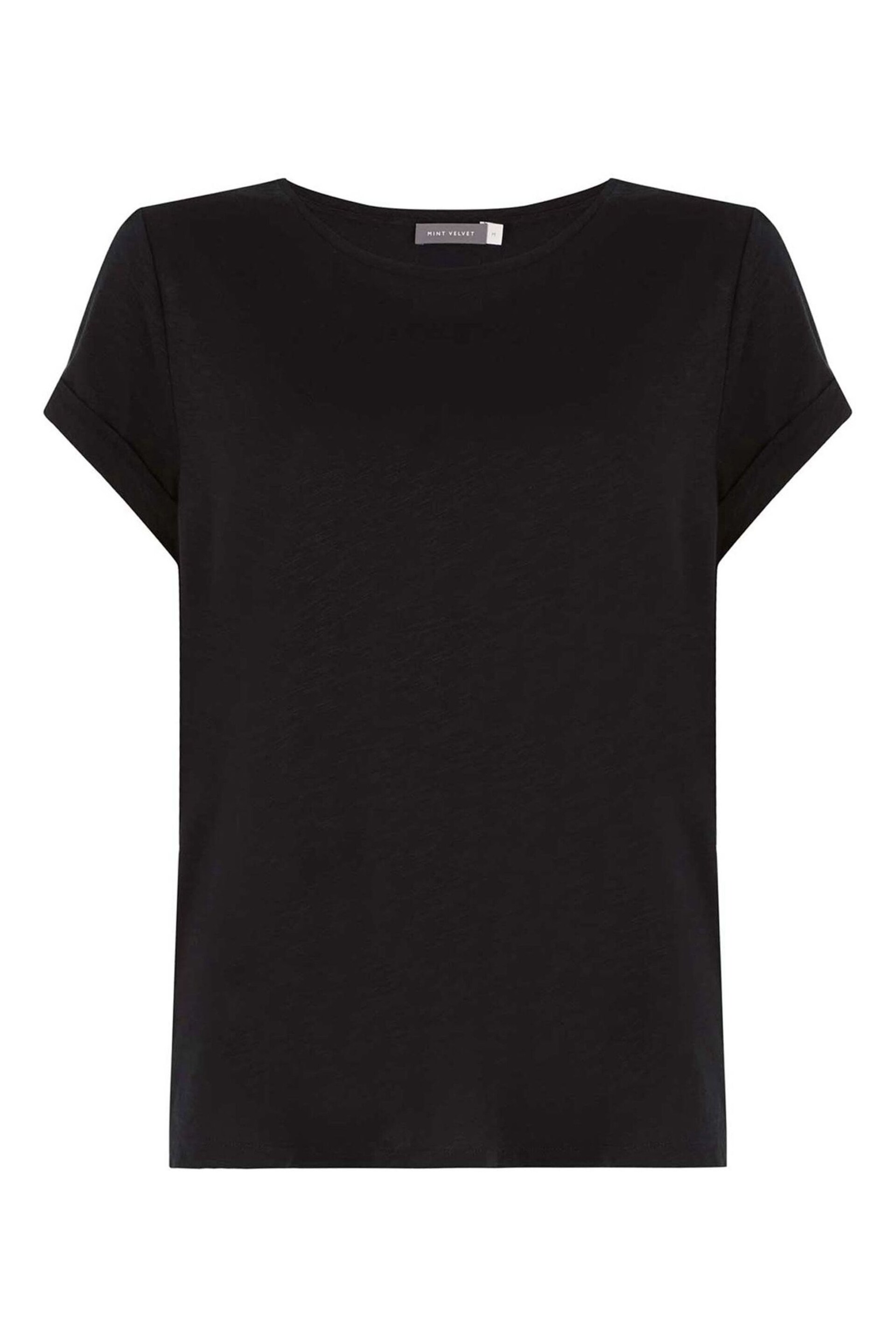 Mint Velvet Black Cotton Star T-Shirt - Image 3 of 4