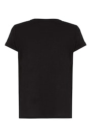 Mint Velvet Black Cotton Star T-Shirt - Image 4 of 4