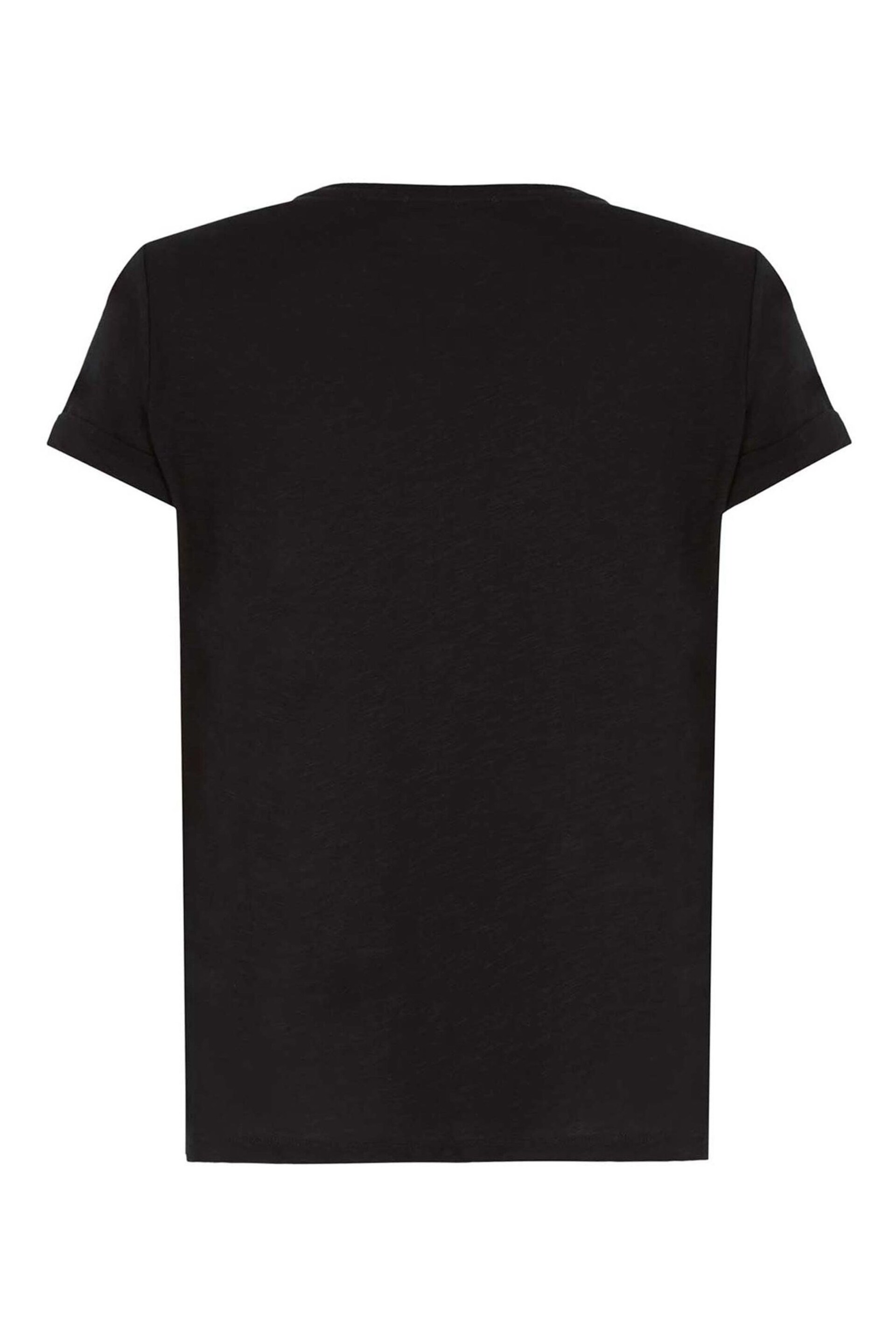 Mint Velvet Black Cotton Star T-Shirt - Image 4 of 4