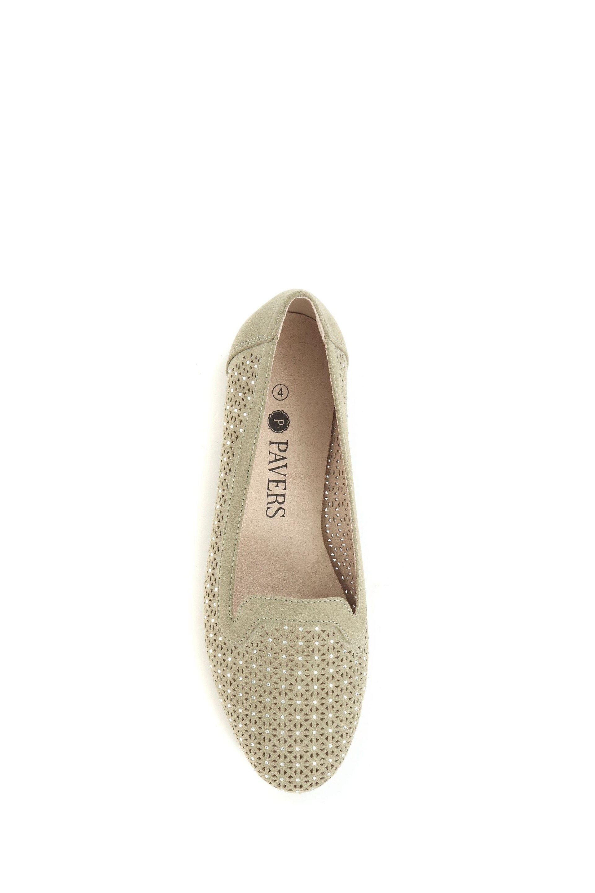Pavers Natural Slip-On Embellished Loafers - Image 4 of 5