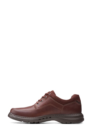 Clarks Brown Leather Brawley Lace Up Shoes