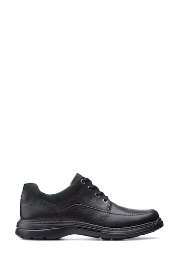Clarks Black Leather Brawley Lace Up Shoes
