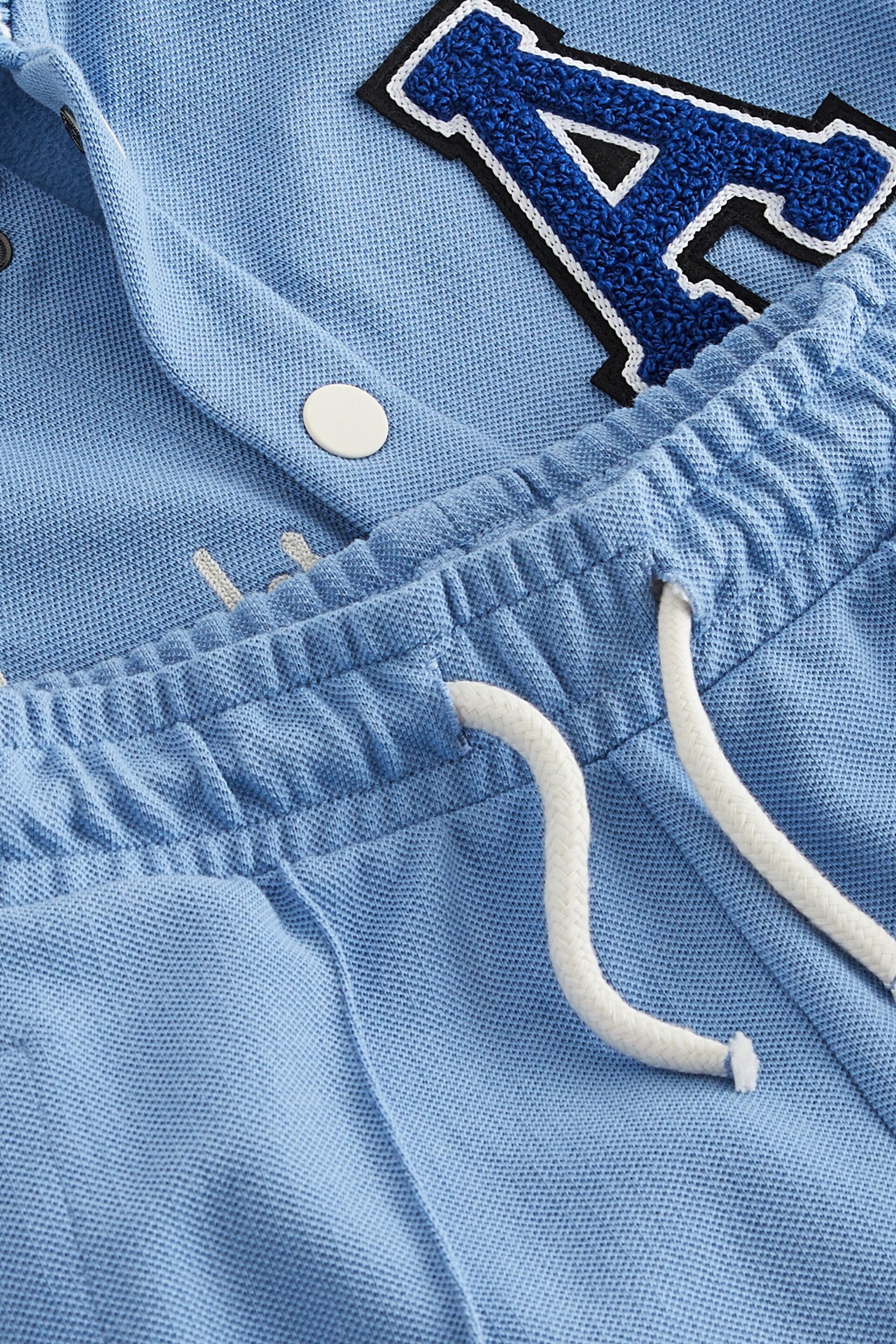 Light Blue Letterman and Shorts Set (3mths-7yrs) - Image 8 of 8