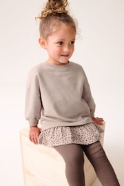 Neutral Pink Long Sleeve Top and Leggings Set (3mths-7yrs) - Image 3 of 7