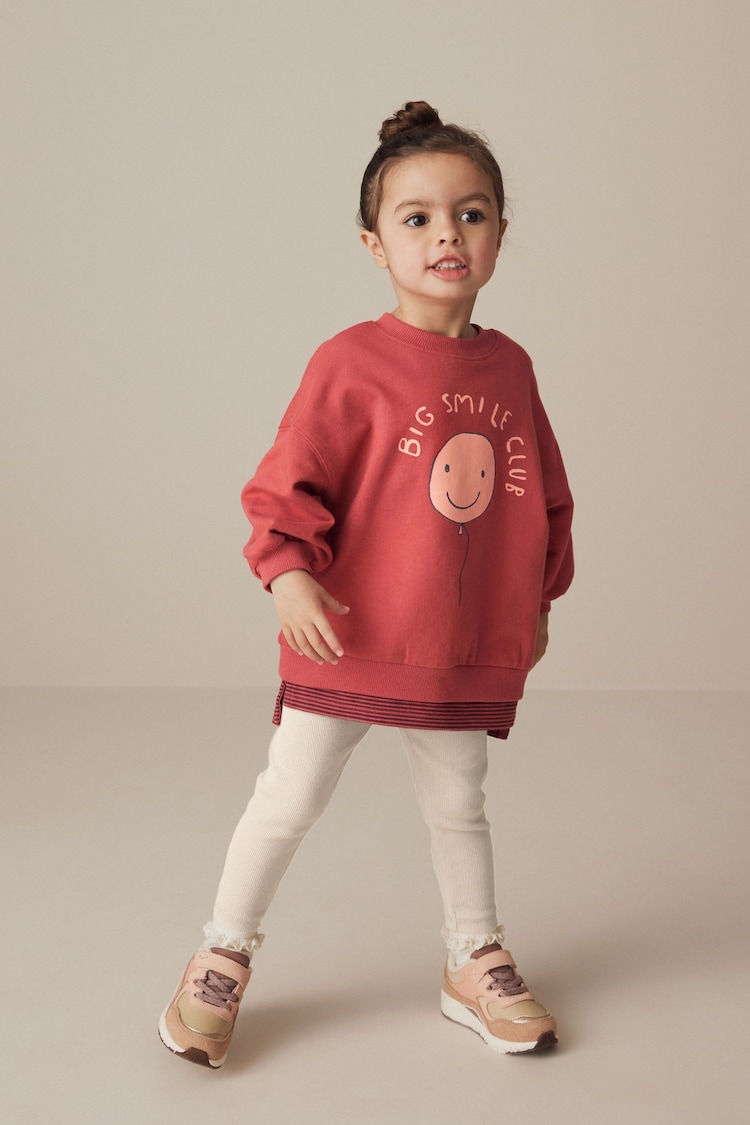Red Smile Character Sweatshirt and Leggings Set (3mths-7yrs) - Image 2 of 7