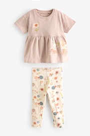 Pink Pretty Mouse Short Sleeve Peplum Top and Leggings Set (3mths-7yrs) - Image 5 of 7