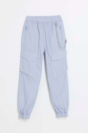 River Island Blue Girls Pull On Cargo Trousers
