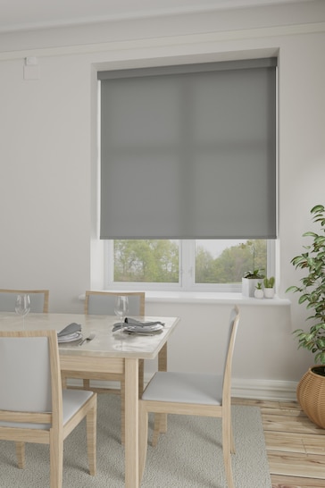Stone Grey Asher Made To Measure Light Filtering Roller Blind