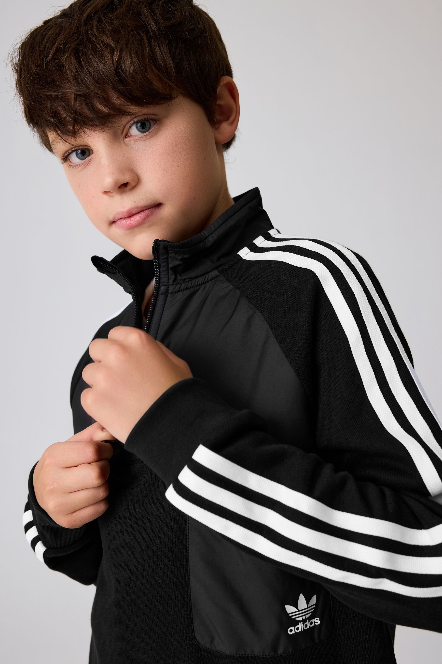 Buy adidas Black Kids Originals Trefoil Crew 100 Cotton Sweatshirt from Next Canada