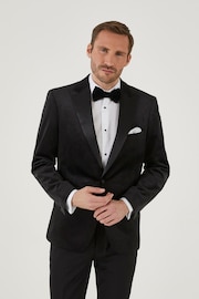 Skopes Jive Black Tailored Fit Velvet Jacket - Image 1 of 8