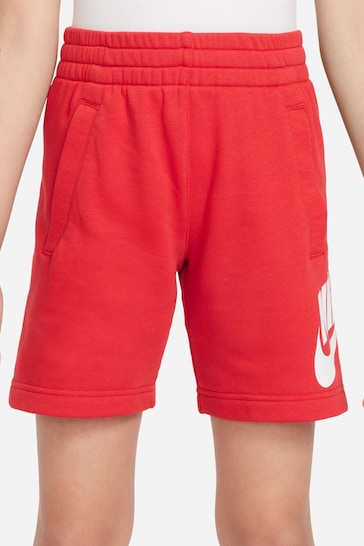Nike Red Club Fleece French Terry Shorts