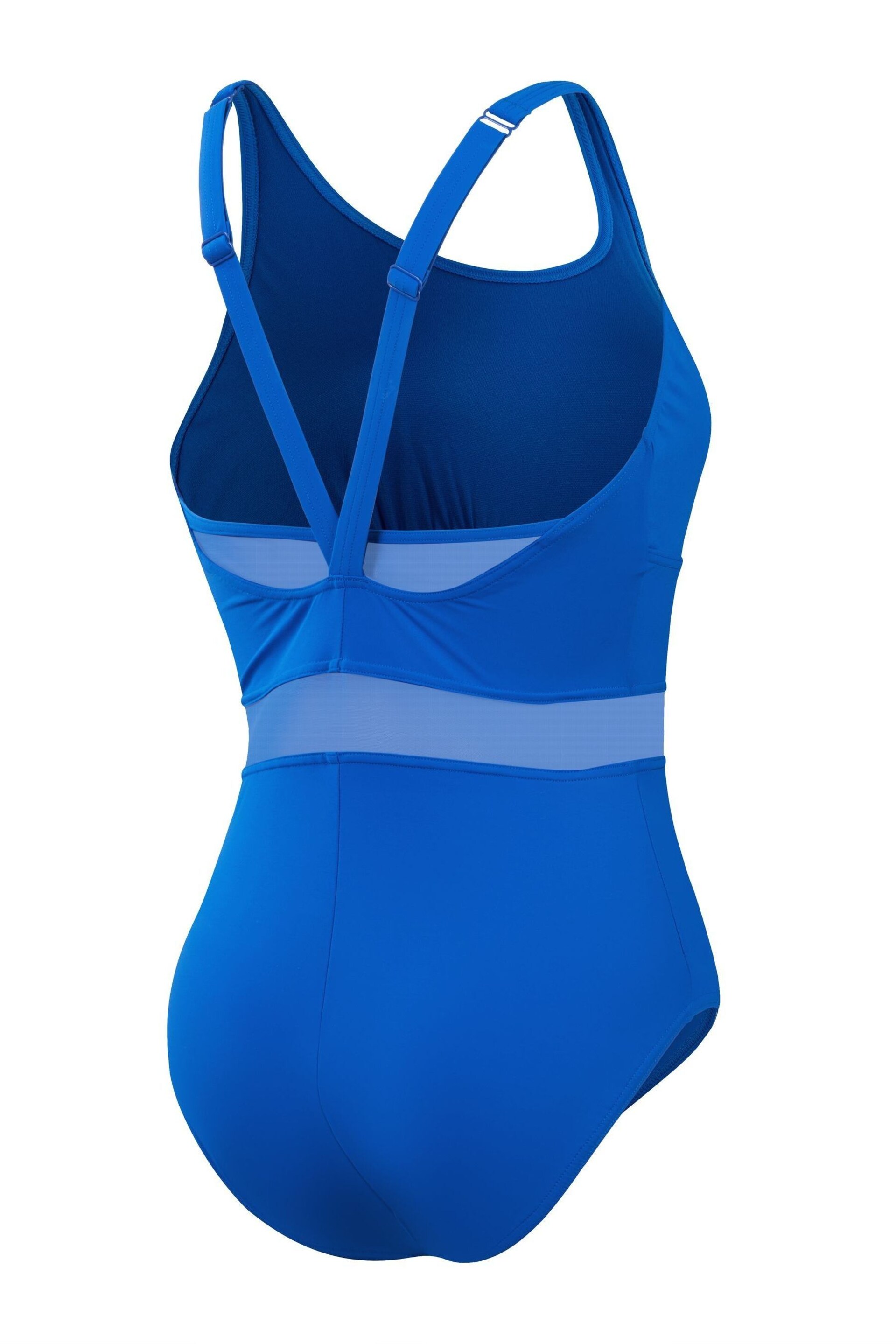 Speedo Womens Blue Shaping LuniaGlow 1 Piece Swimsuit - Image 8 of 11