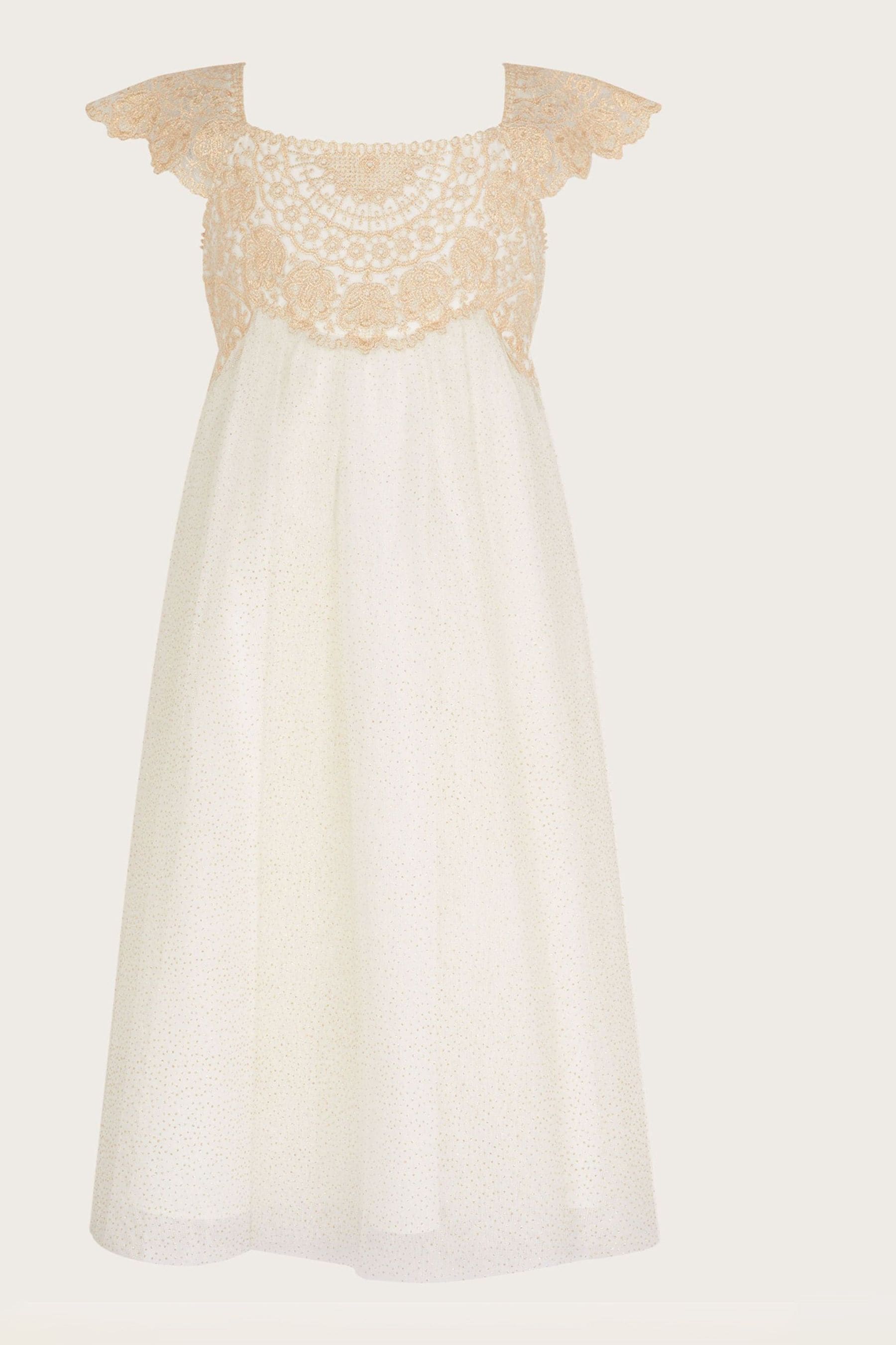 Buy Monsoon Gold Estella Embroidered Dress from Next Luxembourg