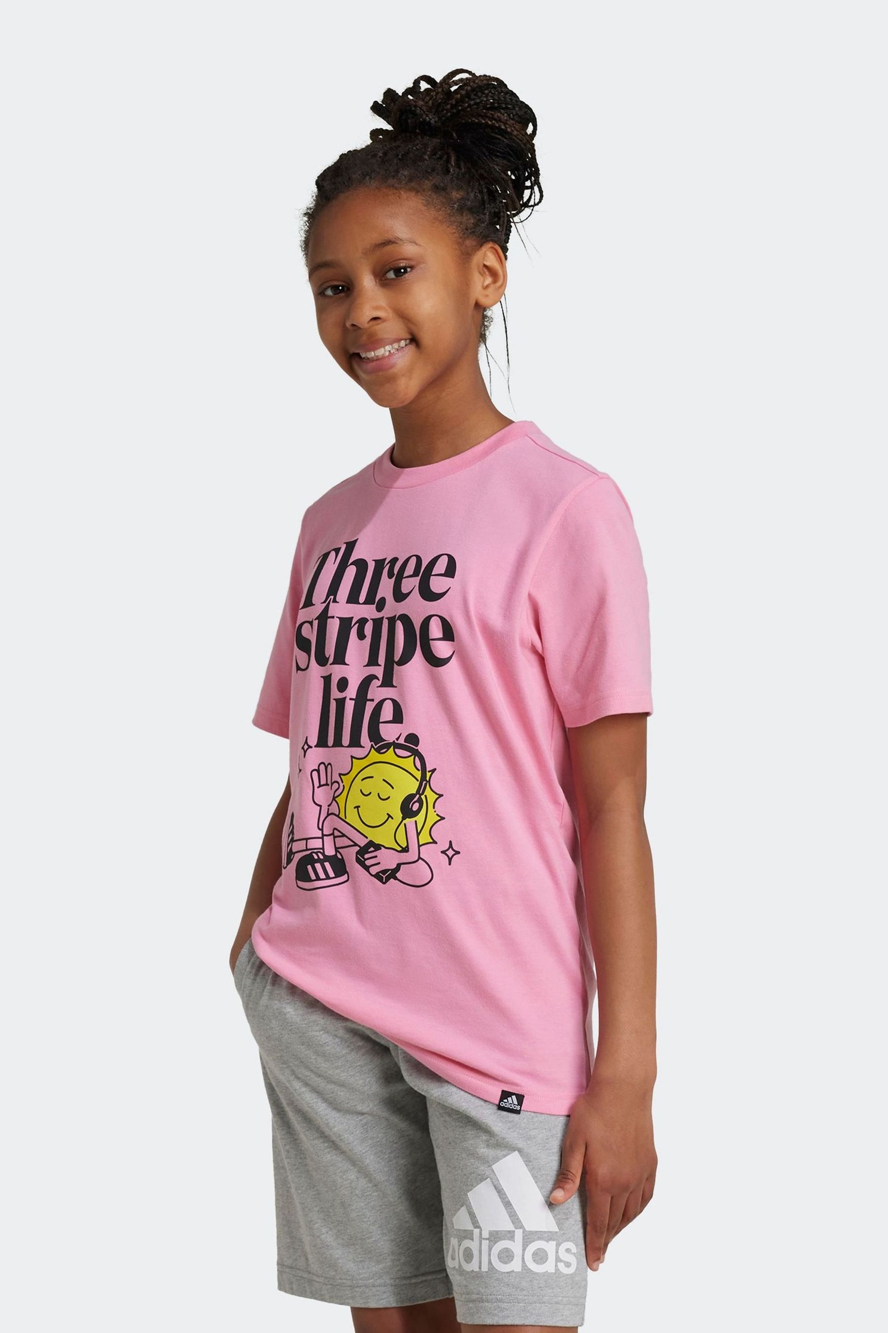 T shirt adidas pink store