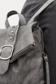 Grey Suede Utility Rucksack - Image 4 of 8