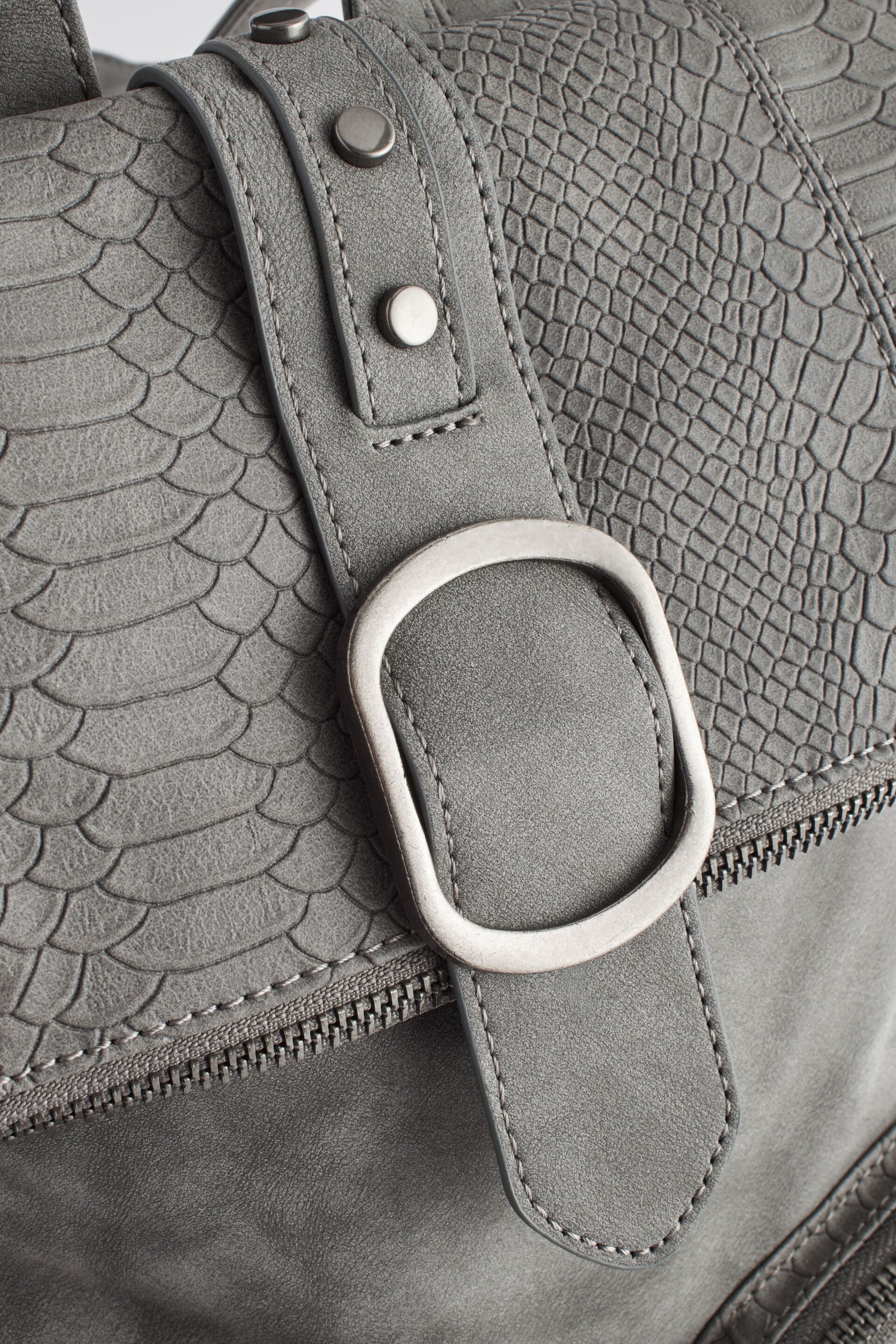 Grey Suede Utility Rucksack - Image 6 of 8