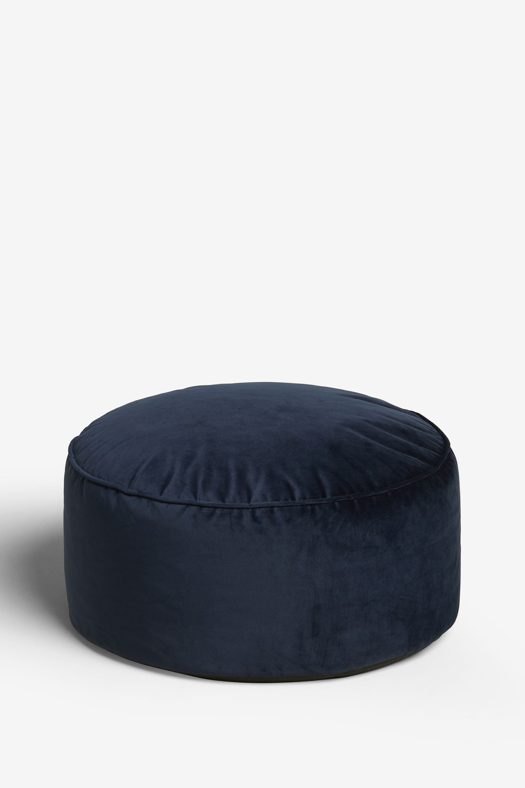 Navy blue velvet pouffe new arrivals