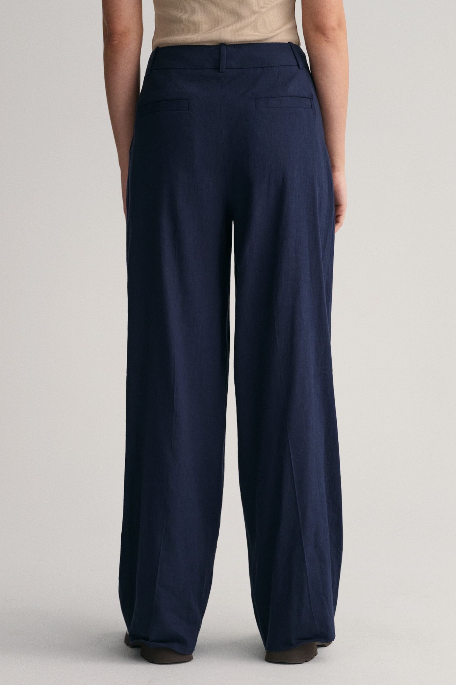 Stretch linen trousers hot sale
