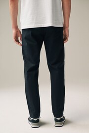 Black Twin Pleat Stretch Chinos Trousers - Image 2 of 10