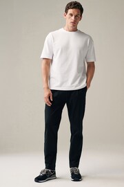 Black Twin Pleat Stretch Chinos Trousers - Image 3 of 10