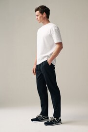 Black Twin Pleat Stretch Chinos Trousers - Image 4 of 10