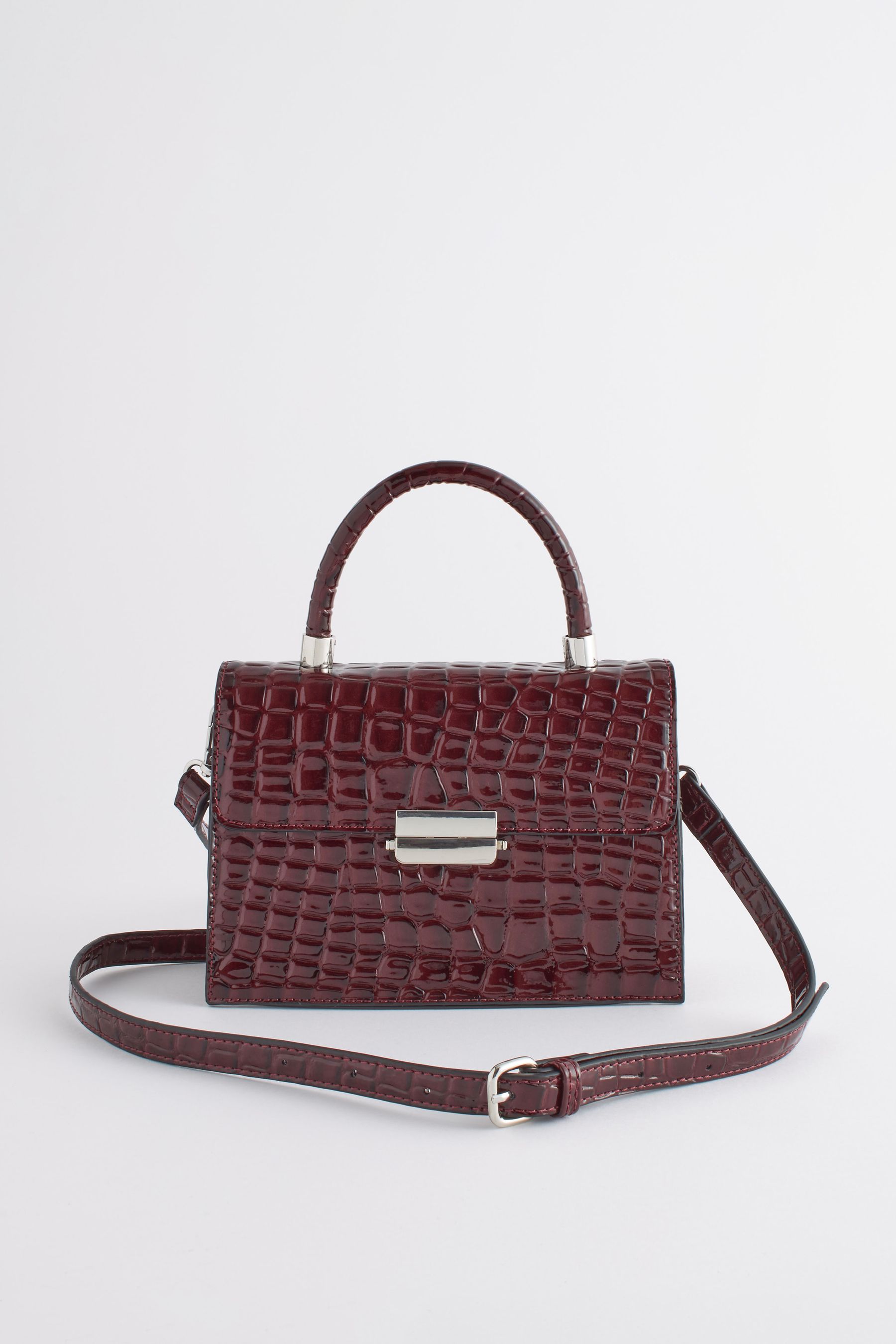 Acheter Rouge baie Sac a main effet croco from Next Luxembourg