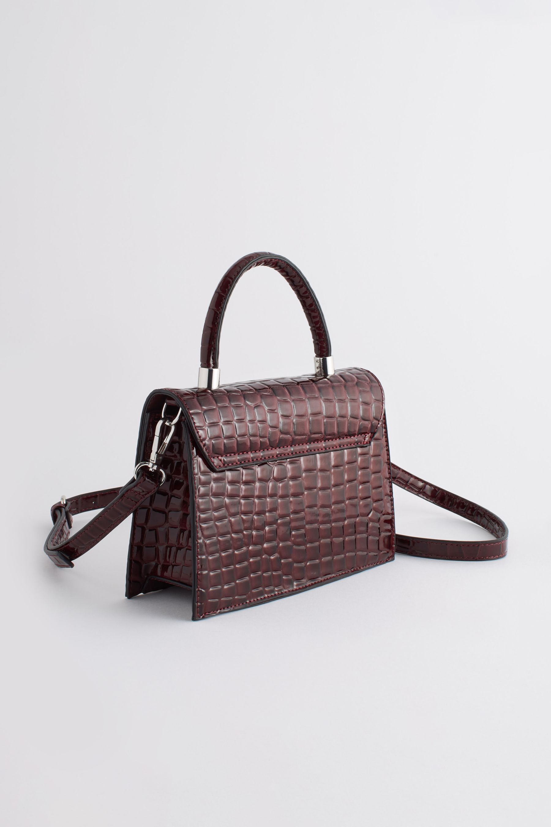 Acheter Rouge baie Sac a main effet croco from Next Luxembourg