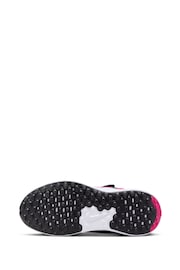 Nike Black/Pink Junior Revolution 7 Trainers - Image 9 of 12