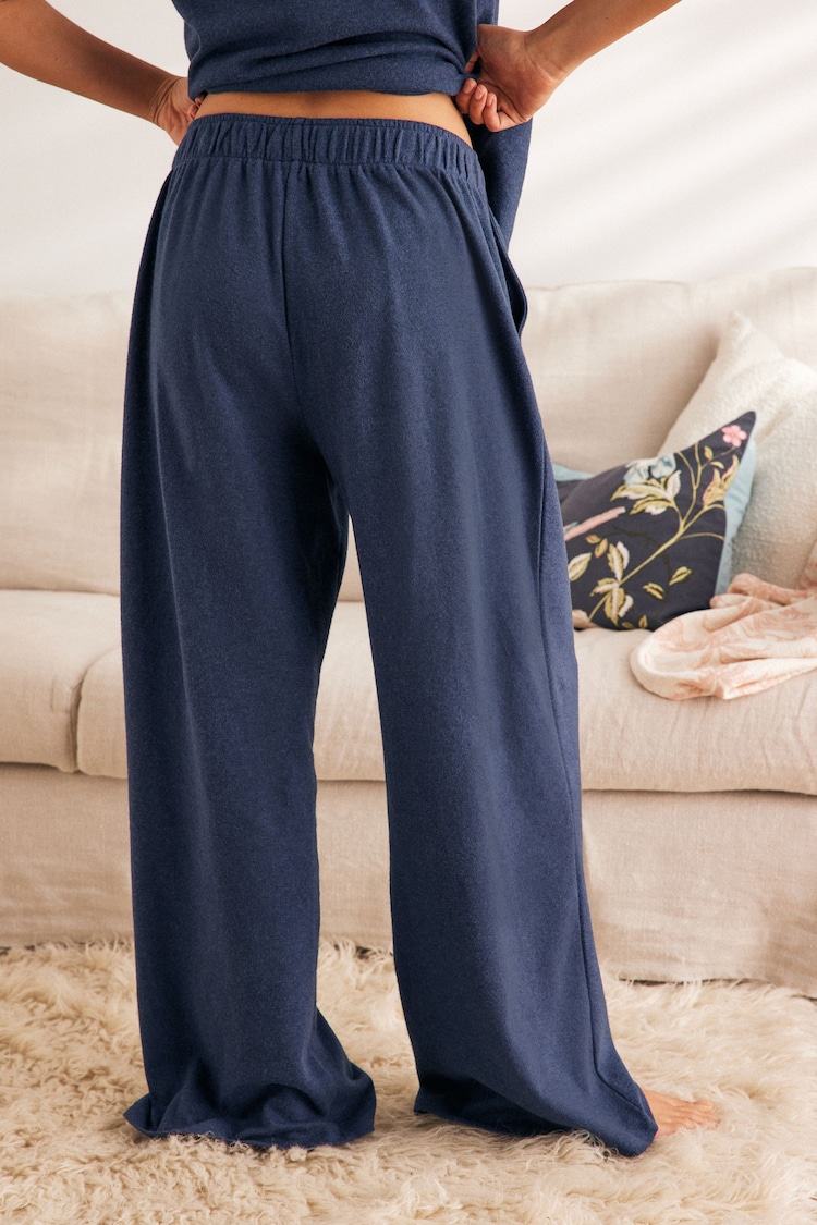 Laura Ashley Navy Knit Lounge Trousers - Image 2 of 6