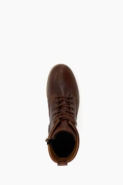 Dune London Brown Cranees Apron Wedge Hiker Boots - Image 6 of 6