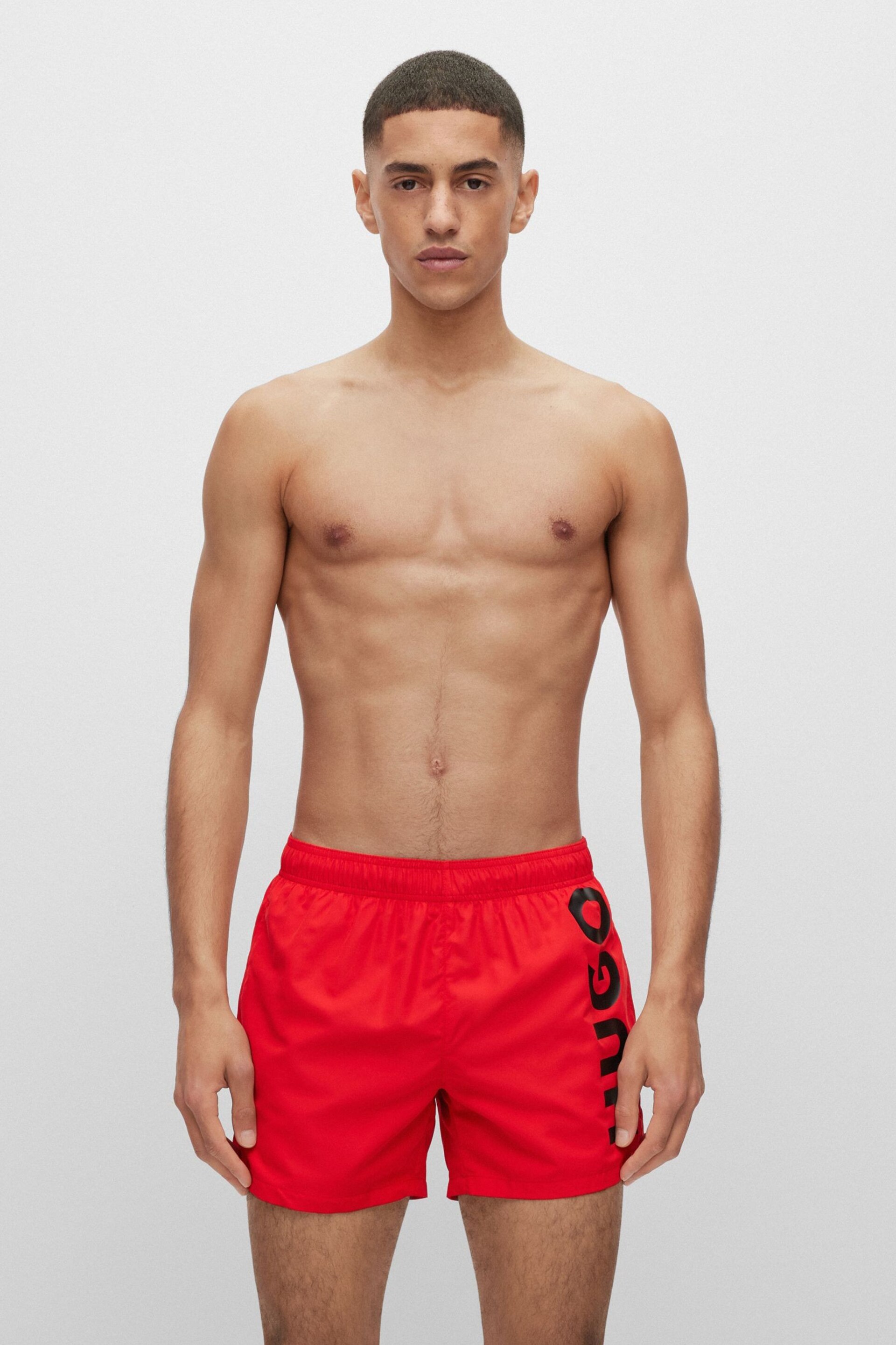 Hugo Black Abas Swim Shorts - Image 1 of 4