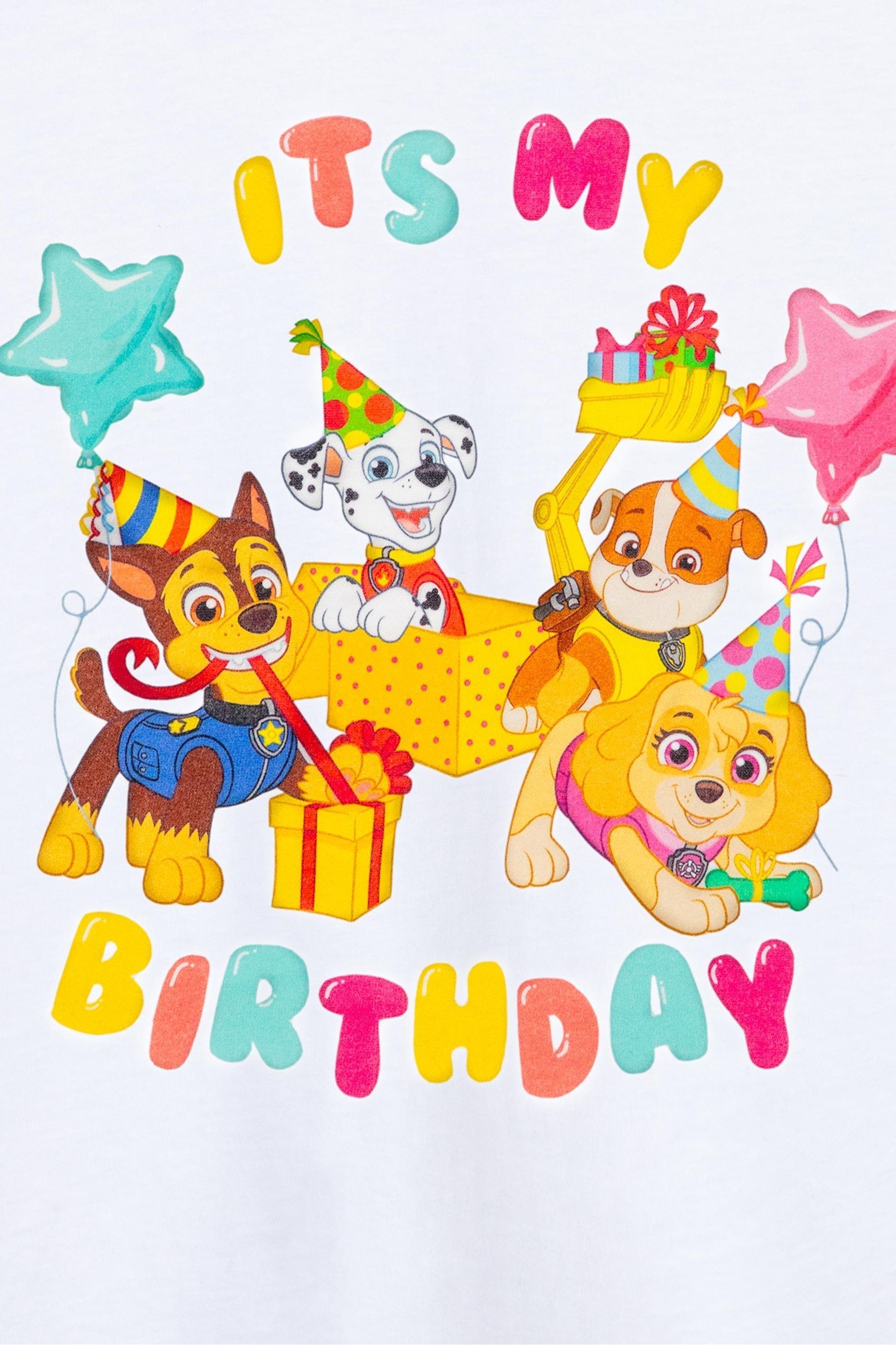 Buy Vanilla Underground White Paw Patrol Kids Licensed Birthday 100 Cotton T Shirt from the Next UK online shop