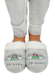 Vanilla Underground Grey Friends Girls Licensed Slippers - Image 2 of 4