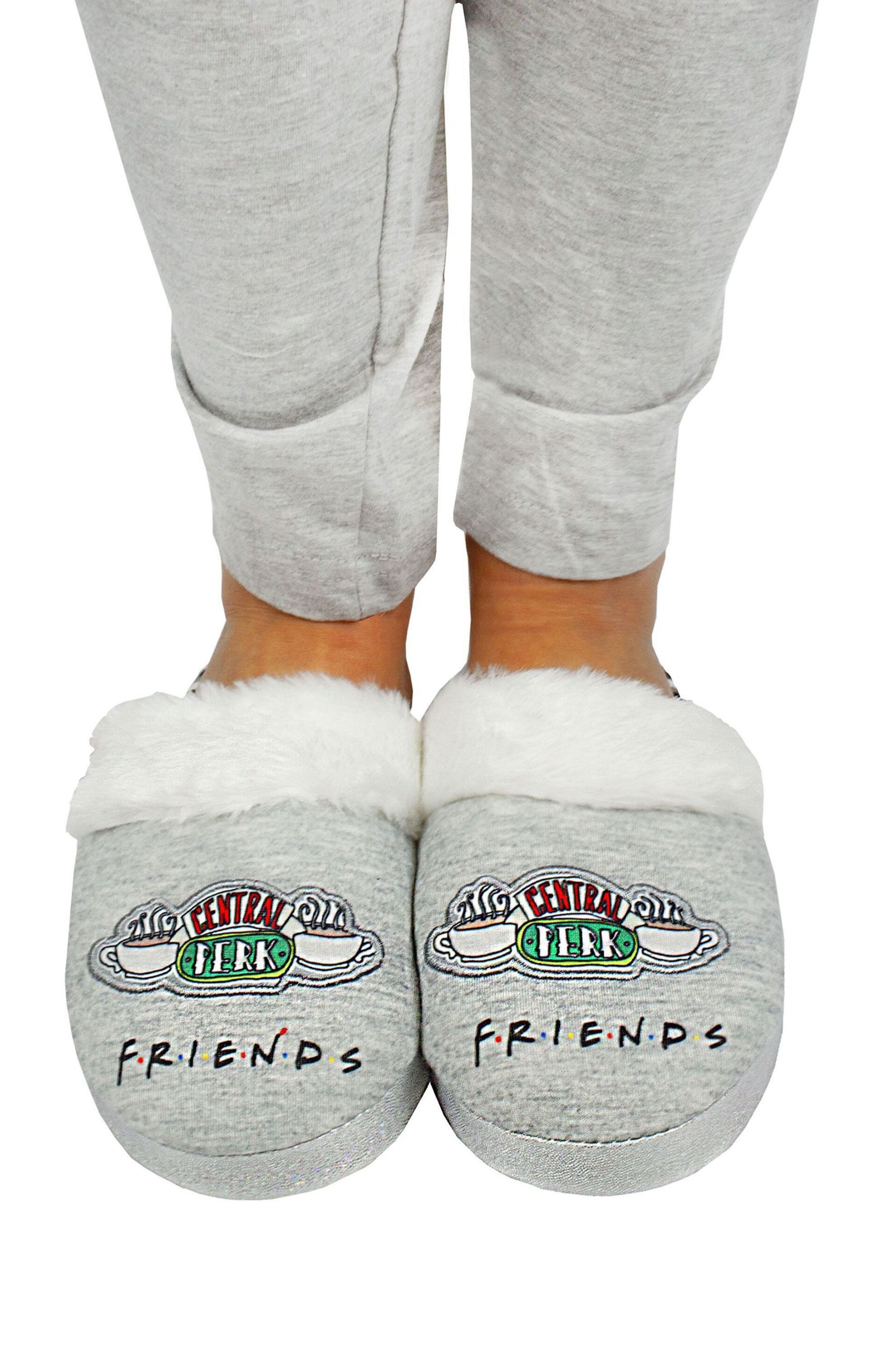 Vanilla Underground Grey Friends Girls Licensed Slippers - Image 2 of 4