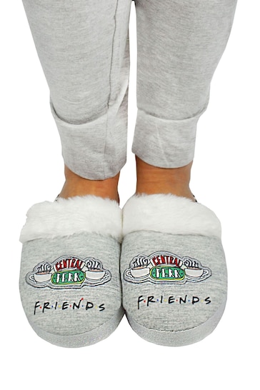 Vanilla Underground Grey Friends Girls Licensed Slippers