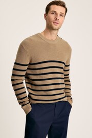 Joules Breton Navy Stripe Crew Neck Knitted Jumper - Image 1 of 6