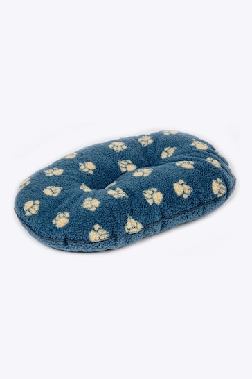 Danish Designs Blue Fleece Harbour Paw Quilted Mattress Dog Bed