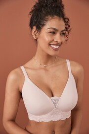 Light Pink DD+ Light pad Non Wire Lounge Bra - Image 1 of 6