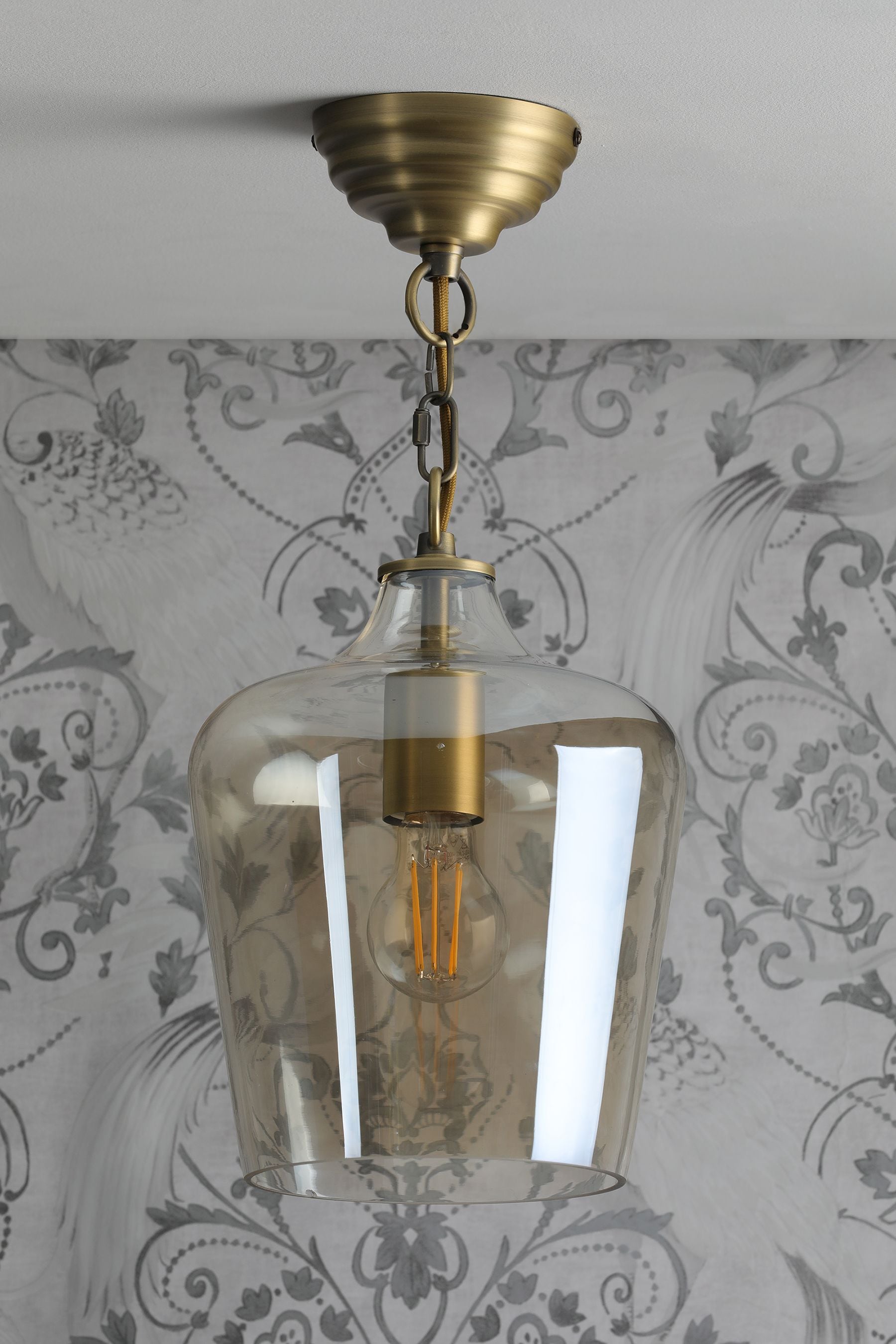 Buy Laura Ashley Brass Ockley Pendant Ceiling Light from the Next