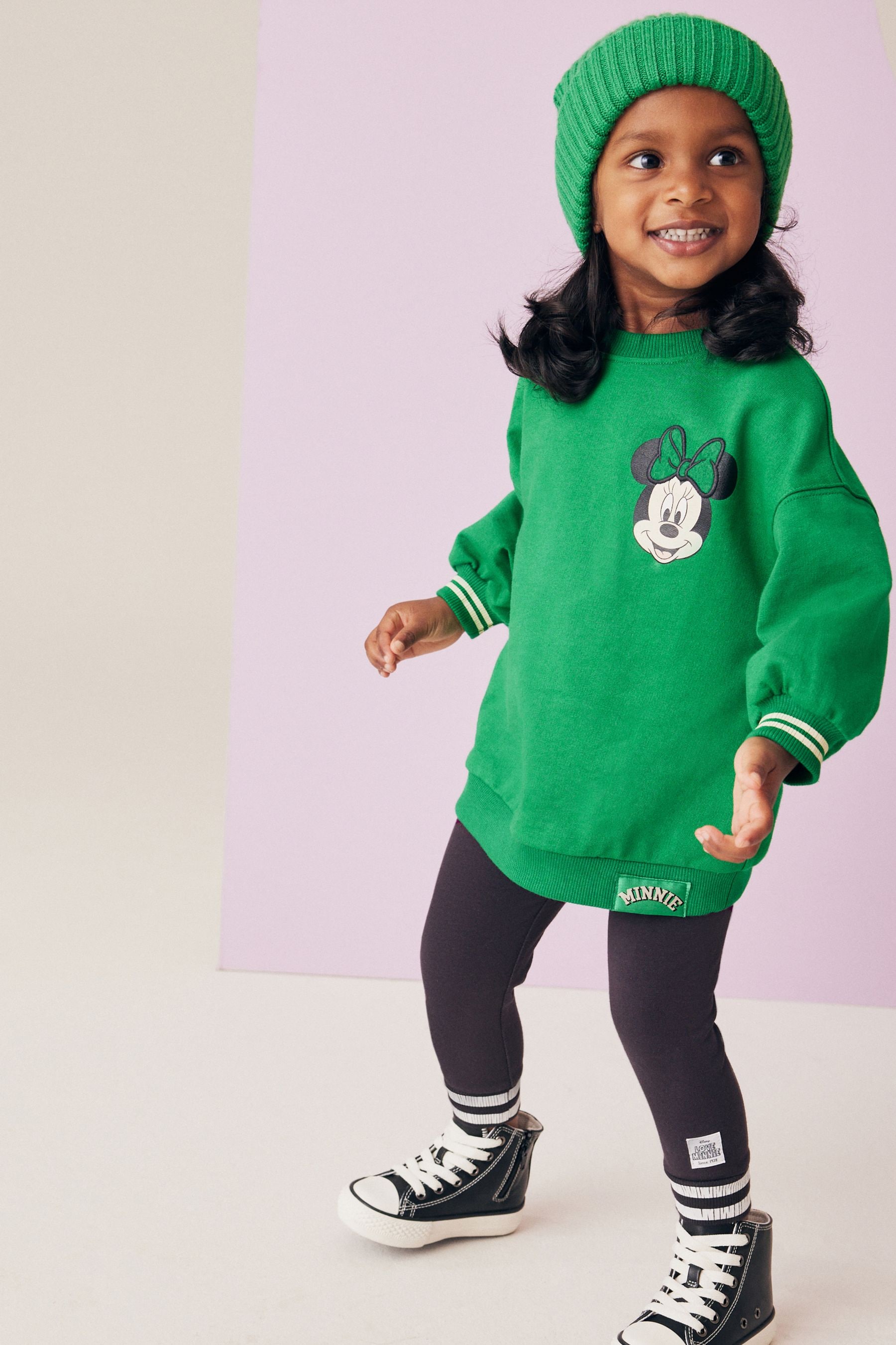 Disney Minnie Mouse Cotton Long Sleeve Top and Leggings Set