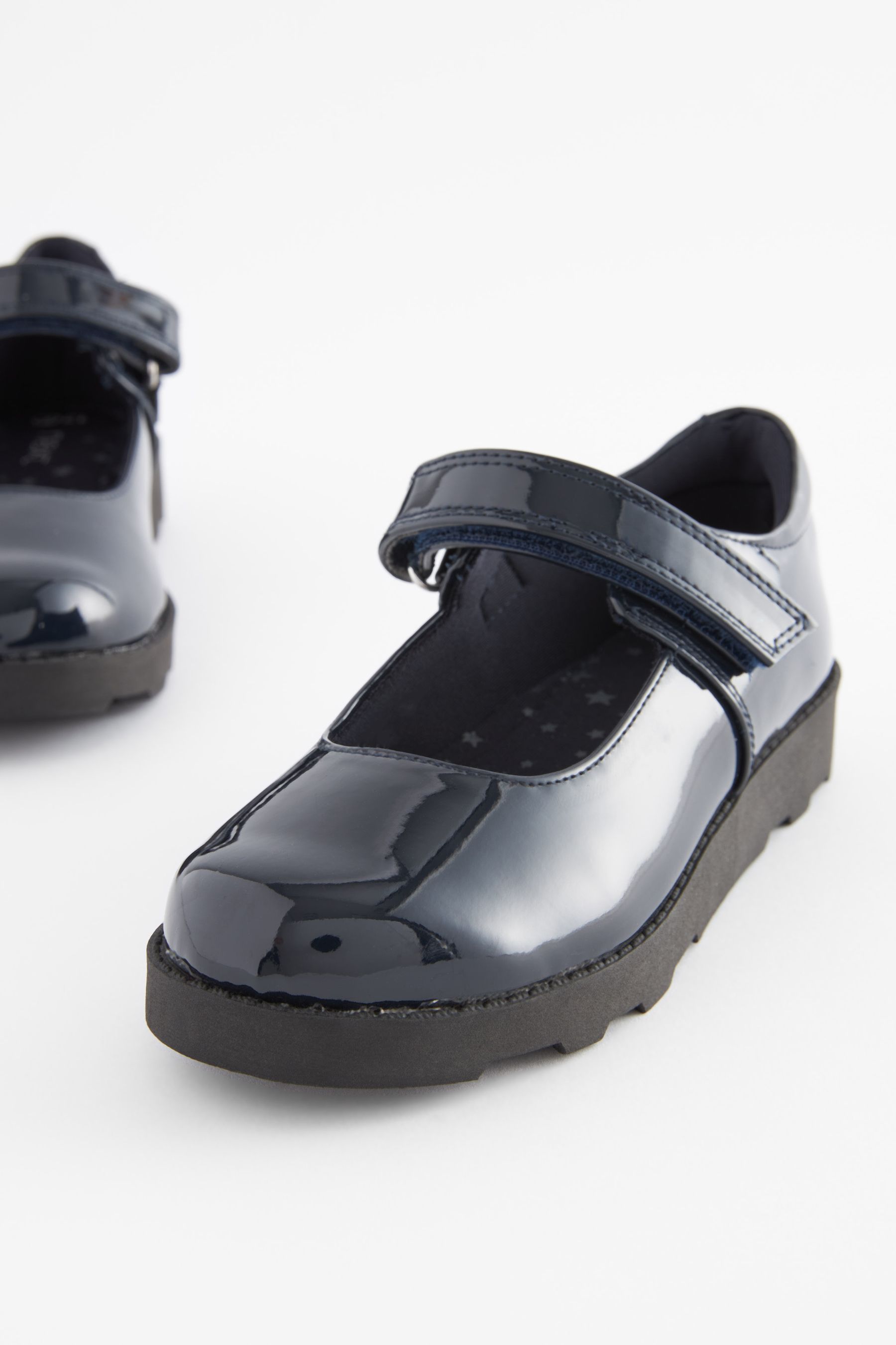 Girls navy patent shoes store