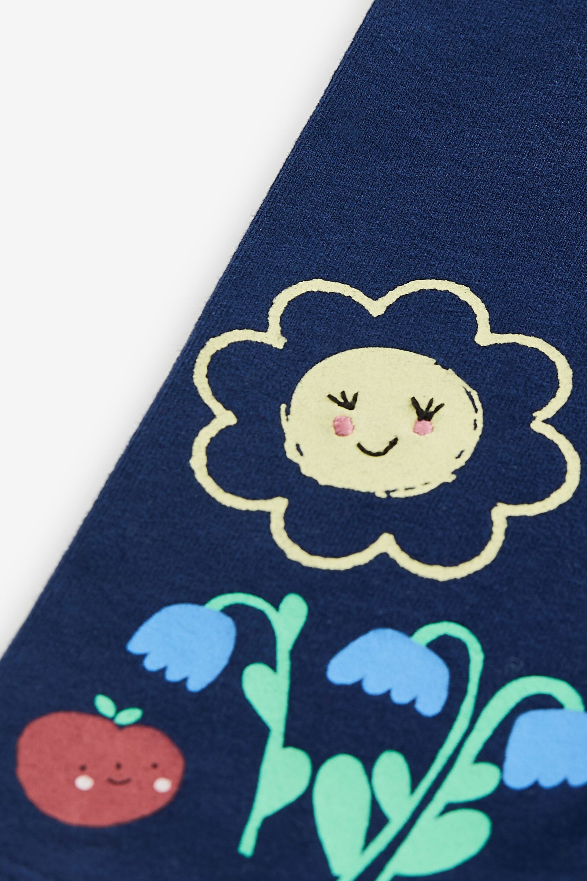 Navy Blue Flower Bee Embellished Leggings (3mths-7yrs) - Image 7 of 7