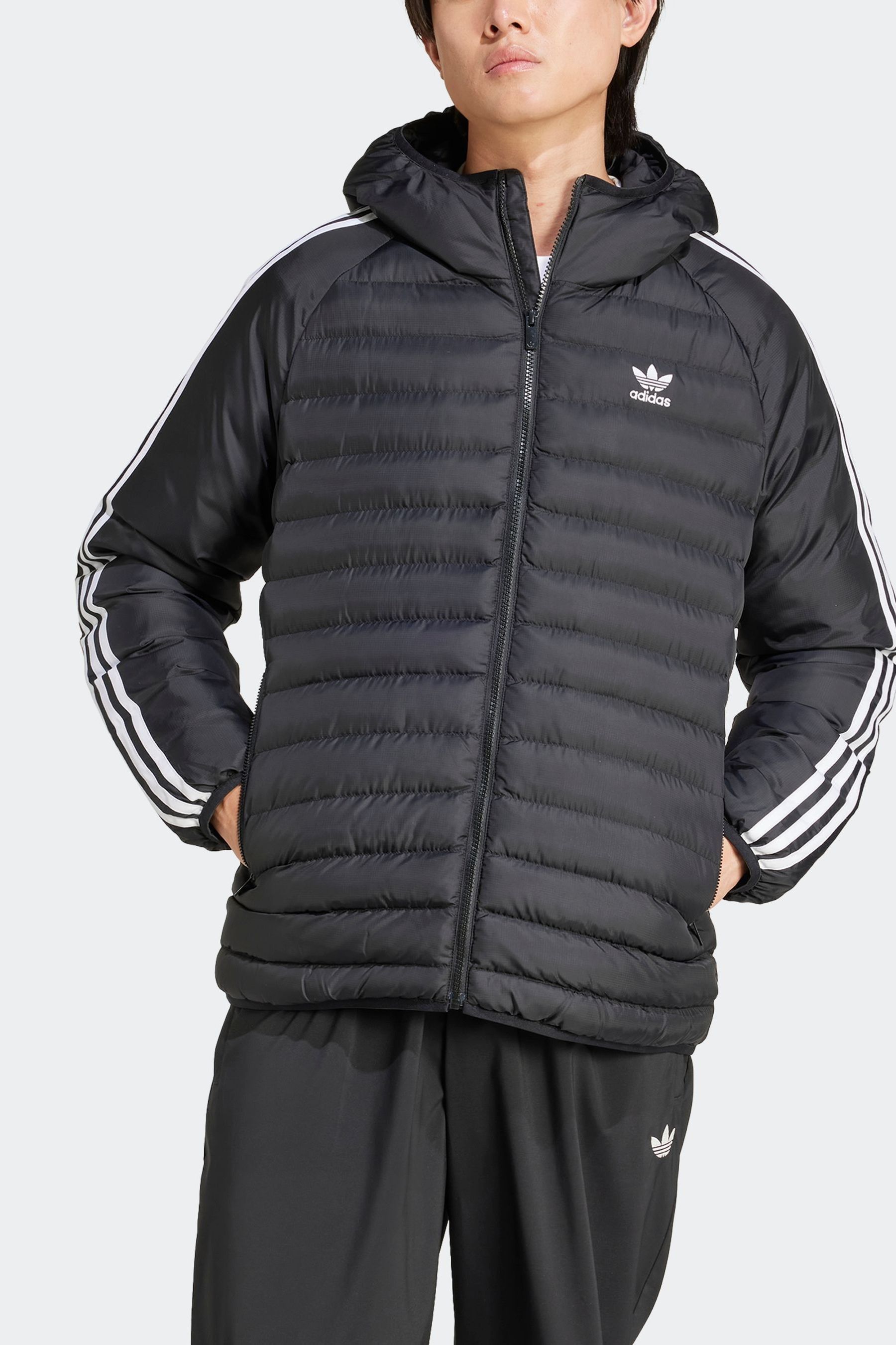 adidas Black Originals Padded Hooded Jacket