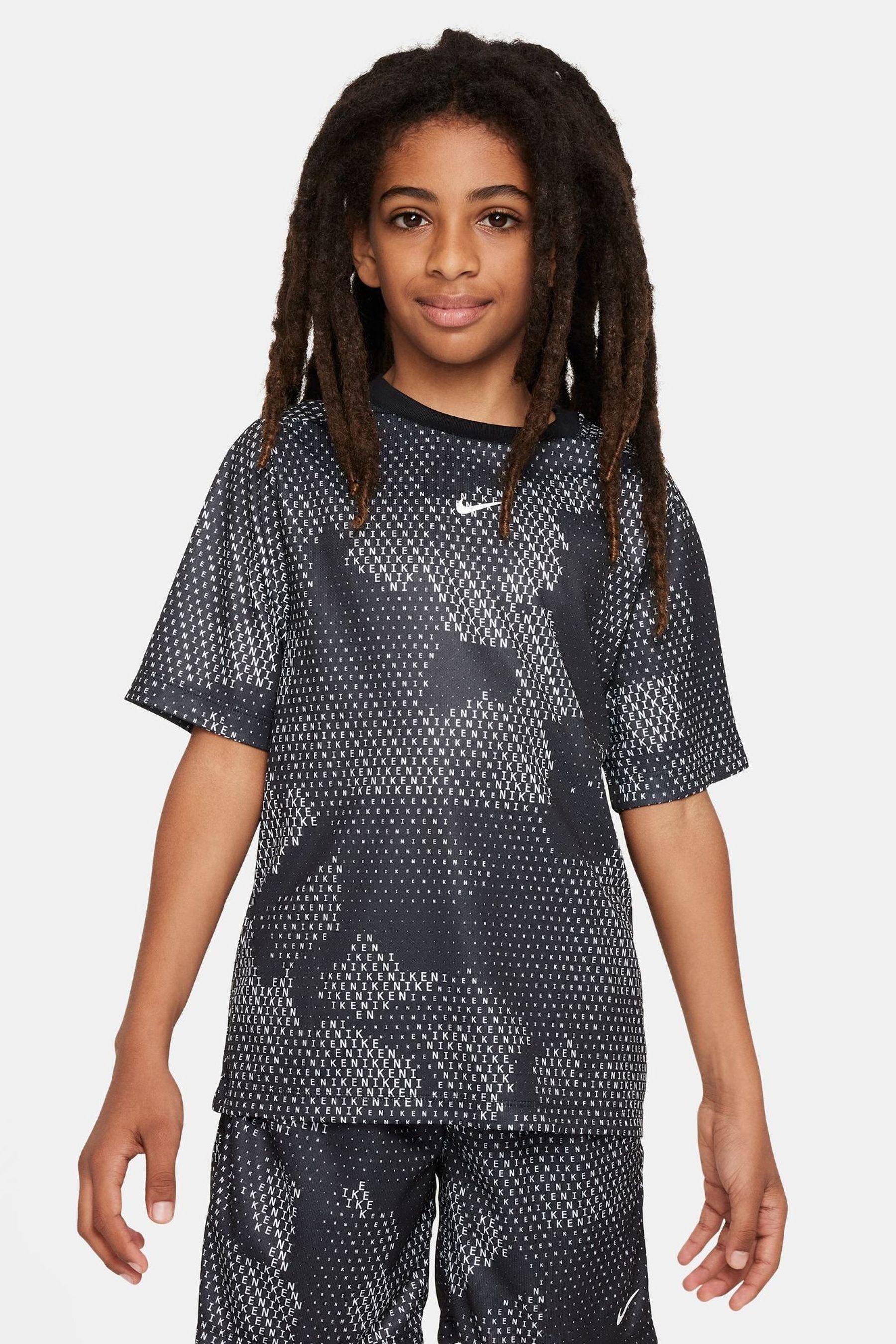 Buy Nike Black Multi Dri FIT Short Sleeve T Shirt from Next Luxembourg